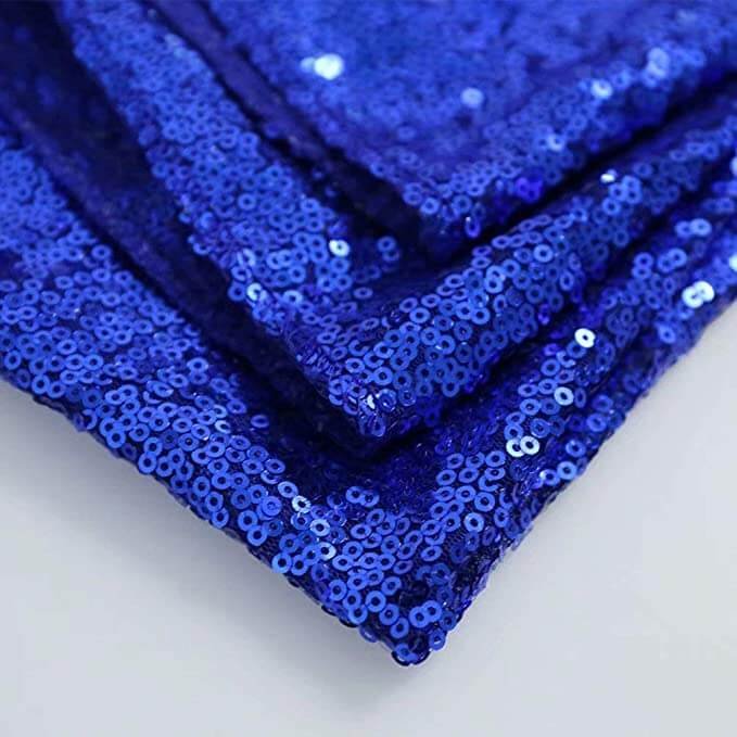 Blue sequin photo booth backdrop for themed parties